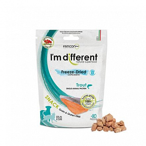 I´M DIFFERENT SNACK pisztráng - fagyasztva szárított csemege, 40 g I´M DIFFERENT SNACK pisztráng - fagyasztva szárított csemege, 40 g
