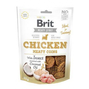 Brit Jerky csirke rovaros húsos érmékkel 80g