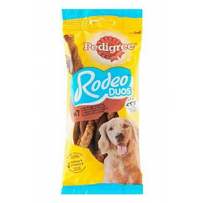 Pedigree származás.Rodeo Duos Strips marhahús, sajt 7db/123g