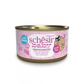 Schesir Cat Cons. Cica Wholefood csirke/máj 70g