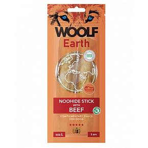 Woolf Dog Earth NOOHIDE L Sticks marhahússal 85 g Woolf Dog Earth NOOHIDE L Sticks marhahússal 85 g