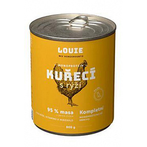Louie Dog konz. Csirke rizzsel és prebiotikumokkal 800g