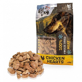 KIDDOG SUPER PREMIUM 100% fagyasztva szárított csirkeszívek 50 g