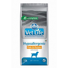 Vet Life Natural DOG Hypo hal és burgonya 2kg Vet Life Natural DOG Hypo hal és burgonya 2kg