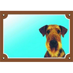 Színes tábla Figyelem kutya, Erdelterier Színes tábla Figyelem kutya, Erdelterier