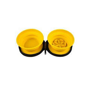 SLOWFEEDER narancssárga 700ml Kiwi dupla tál utazáshoz