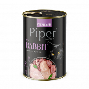 NEW PIPER CAT konzerv macská számára ivartalanított macskáknak, nyúlhússal, 400g