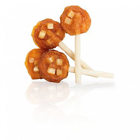 KIDDOG BUFFET LOLLIPOP nyalóka csirkehússal és sajttal [100 db], ø 9 cm / 8 g