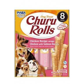 Churu Dog Rolls csirke lazacos tekercsek 8x12g