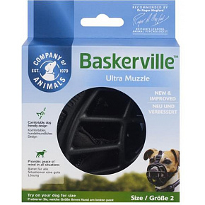 Baskerville műanyag szájkosár fekete kutyamérethez.2