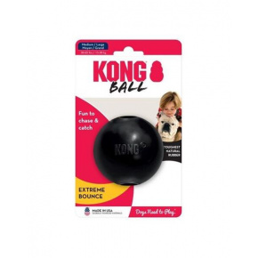 Játék Kong Dog Extreme Ball fekete, természetes gumiból, M/L 13-30 kg