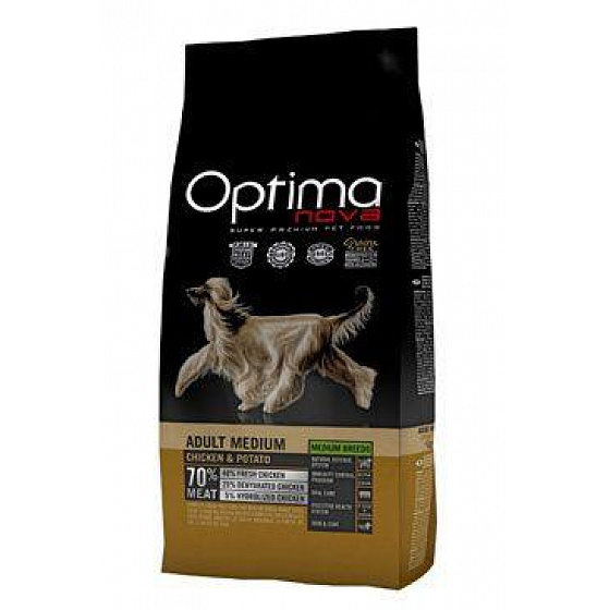Optima Nova Dog GF Adult Medium Chicken&Potato 12kg
