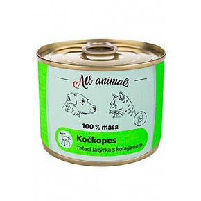 All Animals kutyamacská konz. Borjúmáj kolbásszal. 200g All Animals kutyamacská konz. Borjúmáj kolbásszal. 200g