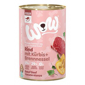 WOW Dog konz. Junior marhahús sütőtökkel 400g WOW Dog konz. Junior marhahús sütőtökkel 400g