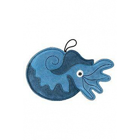 LEATHER NAUTILUS kutyajáték bőrből, kék 21cm Kiwi LEATHER NAUTILUS kutyajáték bőrből, kék 21cm Kiwi