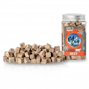 KIDDOG Super Premium 100% freeze dried BEEF CUBES - tiszta fagyasztva szárított marhaizomhús 70 g