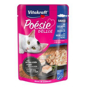 Vitakraft Cat Poésie DéliSauce zsebben tőkehal sötét. 85g