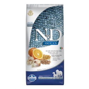 N&D OCEAN DOG LG Adult M/L tőkehal és narancs 12kg