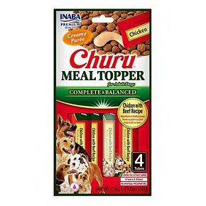 Churu Dog Meal Topper Csirke marhahúsos recept 4x14g