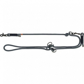 Soft Rope hosszabbító kerek szövött póráz, fekete/szürke Soft Rope hosszabbító kerek szövött póráz, fekete/szürke