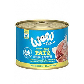 WOW Macska konz. Kitten Paté csirkével és garnélával 200g