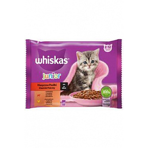 Whiskas tasak Core Junior klasszikus.válogatás lében 4x85g