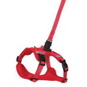 Hám és póráz 2m CLIP&GO piros S Zolux