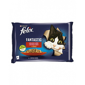 Nestlé FELIX Fantastic cat Multipack nyúl és bárány zselés kapszula 4x85 g
