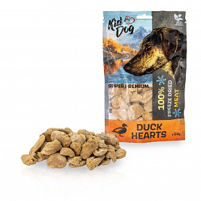 KIDDOG SUPER PREMIUM 100% fagyasztva szárított kacsaszív 50 g
