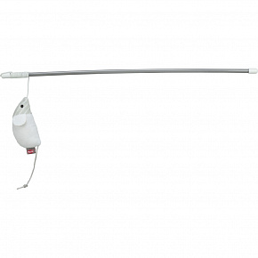Hrací prut s myškou, 46 cm, catnip, plast/polyester
