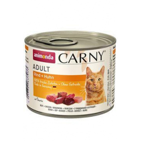 Animonda hátrányok. cat CARNY Adult marhahús/csirke 200g