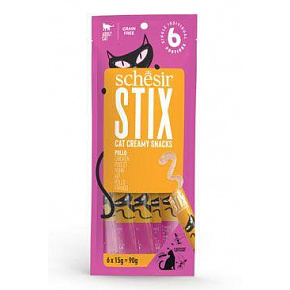 Schesir Cat Delicacy Stix folyékony snack csirke 6x15g Schesir Cat Delicacy Stix folyékony snack csirke 6x15g