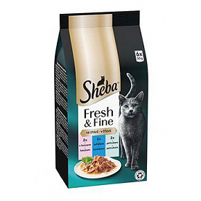 Sheba tasak Fresh&Fine lazac, tonhal, pisztráng keverék 6x50g