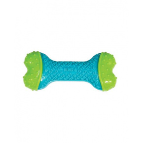 Kong Dog Corestrength Bone játék, zöld-kék, gumi, M/L