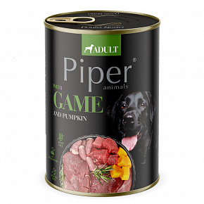 NEW PIPER vadhússal és sütőtökkel, kutyakonzerv 400 g