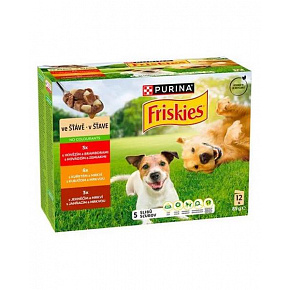 Nestlé Friskies dog Adult Multipack marha&csirke&bárány szószban tasak 12x85 g