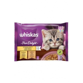 Whiskas kapszula. Pure Delight Junior baromfi. zselében 4x85g