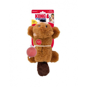 Kong Dog Cozie Pocketz Beaver játék sípolóval, barna M