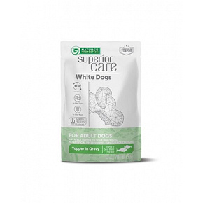 Natures P Superior care white dog adult all breeds tonhal & tengeri sügér tasak 24 x 70 g