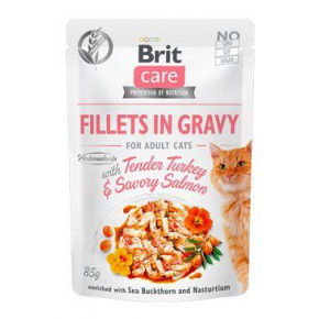 Brit Care Macskafilé mártásban pulyka és lazac 85g