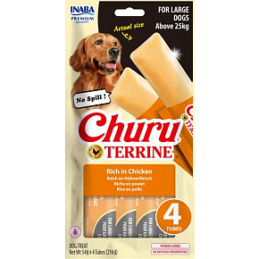 Churu Dog Terrine csirkés nagytestű fajtáknak L 4x54g