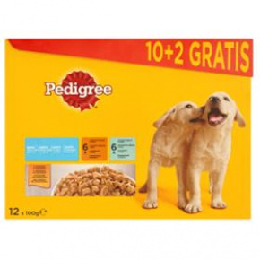 Mars PEDIGREE kapszulás kutya JUNIOR csirke & bárány & baromfi & marhahús rizses zselével 12 x 100 g