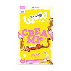 WOW Macska származás. Creamy Snack csirkével 5x15g