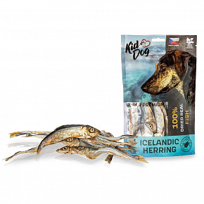 KIDDOG SUPER PREMIUM 100% szárított valódi hal - izlandi hering 14 cm / 100 g