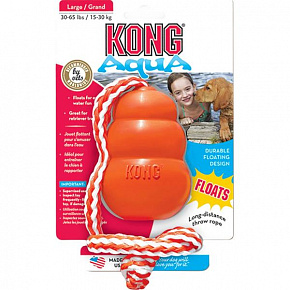 Hračka Kong Dog Aqua Granát s lanom oranžový, plávajúci, guma prírodná, L Hračka Kong Dog Aqua Granát s lanom oranžový, plávajúci, guma prírodná, L