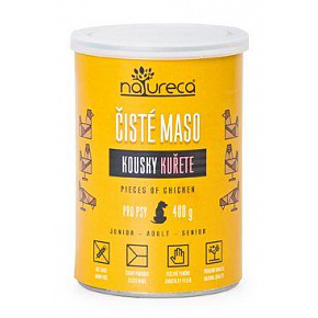 NATURECA Cons. csirkedarabok kutyáknak 400g NATURECA Cons. csirkedarabok kutyáknak 400g