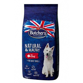 Butcher's Dog Natural&Healthy Dry marhahússal 3kg Butcher's Dog Natural&Healthy Dry marhahússal 3kg