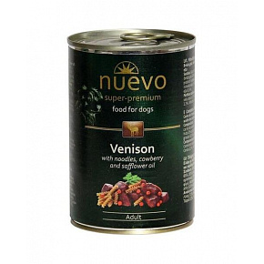 NUEVO dog Adult Venison Menü bal. 6 x 400 g-os konzervdoboz NUEVO dog Adult Venison Menü bal. 6 x 400 g-os konzervdoboz