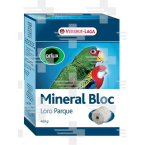 VL Orlux Mineral Bloc Loro Parque - préselt szemcse korallokkal, függő üreggel nagytestű madárfajok számára 400 g