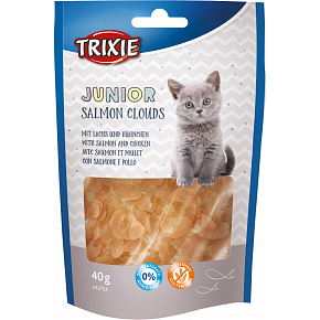 Junior Salmon Clouds - lazacdarabok kiscicáknak 40 g